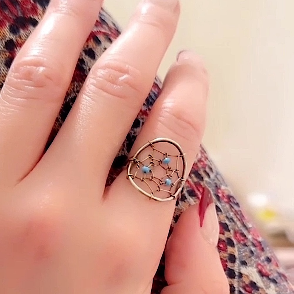 Vintage Wire Wrap Adjustable Ring